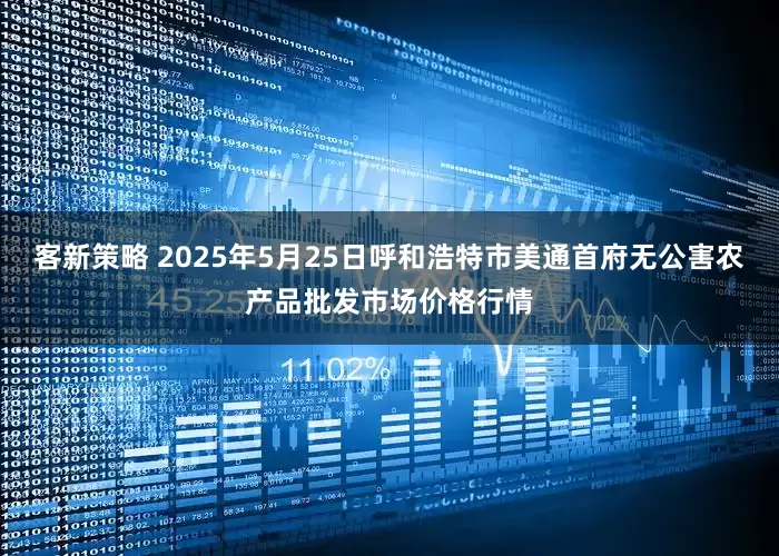 客新策略 2025年5月25日呼和浩特市美通首府无公害农产品批发市场价格行情